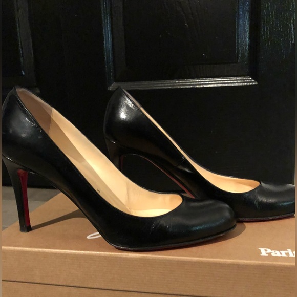 Authentic Christian Louboutin Simple Pump 85mm, Kid Leather, Black, Size 36 - Picture 3 of 6